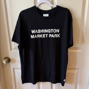 Les Deux Black 'Washington Market Park' Graphic Tee Sz M.  Box36